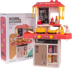 Cocinita infantil con iluminación y sonidos, 43 piezas – Rosa