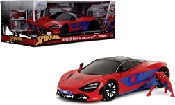 Modelo Jada Toys McLaren 720S Spider-Man 1:24 de metal die-cast con figura
