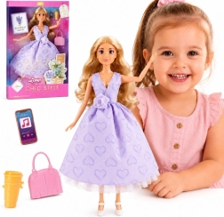 Muñeca Woopie Royal Lily con cabello largo y rubio de 30 cm y accesorios