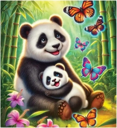 Puzle de madera Wooden City – aventura de panda, 20 piezas