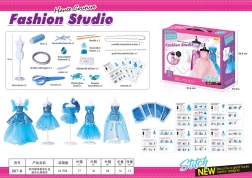 Set creativo para pequeñas diseñadoras – materiales y accesorios azules