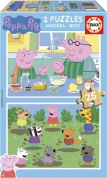 Puzle de madera PEPPA PIG 2×25 piezas