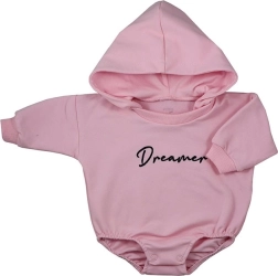 Body baggy para bebé con capucha Koala Dreamer – rosa