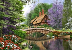 Puzzle Casita junto al río 1000 piezas CASTORLAND