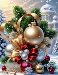 Norimpex pintura por números Adorno navideño 40 × 50 cm