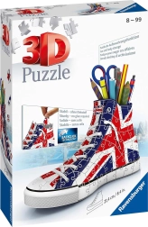 Ravensburger rompecabezas 3D zapatilla con bandera británica 112 piezas