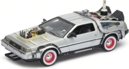 Modelo metálico del coche DeLorean de la película Regreso al futuro III a escala 1:24