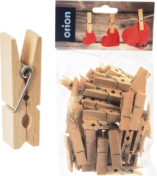 Pinzas decorativas de madera 4,5 cm, 50 uds.