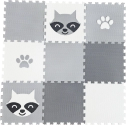 Minideckfloor Alfombra de Juego con Mapache y Huella