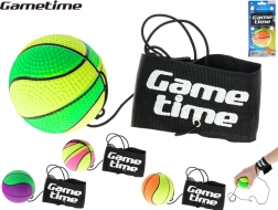 Pelota de entrenamiento Gametime con cuerda elástica de 6 cm con correa para la muñeca
