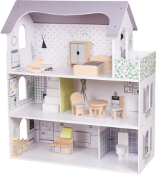 Casita de madera para muñecas rose montessori baby mix