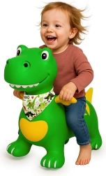 Dinosaurio saltarín con alas HoppyDoo verde con bomba de aire