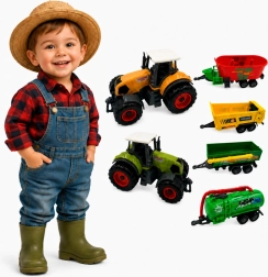 Woopie Mini Farmer set de tractores con remolques