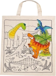 Bolsa de algodón para colorear – dinosaurios