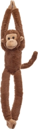 Mono de peluche marrón con patas adhesivas 45 cm