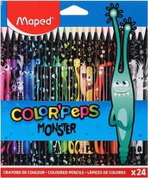 Lápices de colores triangulares MAPED Color'Peps Monster, 24 uds