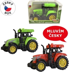 Tractor con voz en checo, luz y sonido, 14 cm