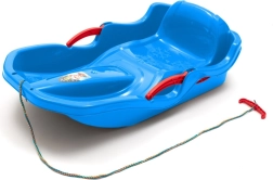 Trineo de plástico con respaldo y frenos Baby Mix Speed Bob azul
