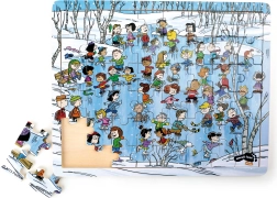 Puzle de madera Snoopy en invierno
