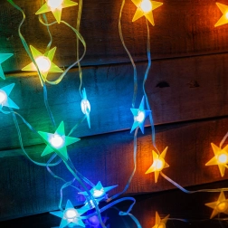 Cadena de luces LED RGB inteligente con estrellas, USB, 5 m y Bluetooth