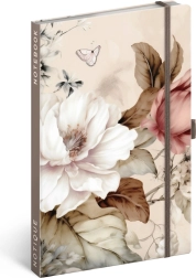 NOTIQUE cuaderno Flores pastel, punteado, 13 × 21 cm