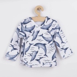 Camisita de algodón para bebé Nicol con motivo de delfines
