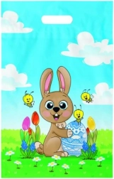 Bolsa de plástico de Pascua con asa