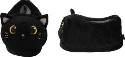Zapatillas de felpa de gatos negros