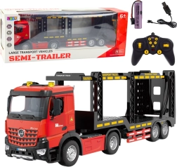 Camión de transporte teledirigido rojo RC 2.4G 6CH