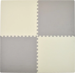 Humbi alfombrilla de puzzle de espuma crema-gris 62 × 62 × 1 cm 4 uds.
