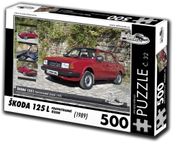 Puzzle RETRO-AUTA Škoda 125 L con volante a la derecha, 500 piezas