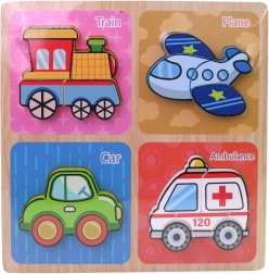 Puzle de madera Medios de transporte 30 x 30 cm