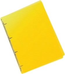 Archivador de PP A5 Lines amarillo