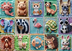 Trefl puzzle Premium Plus animalitos tejidos a ganchillo 1000 piezas