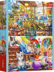 Puzzle 2×500 – El arte de la pintura