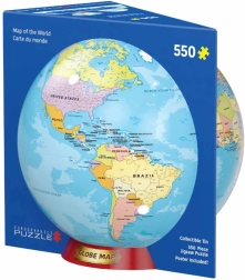 Puzzle Mapa del mundo de 550 piezas en caja metálica