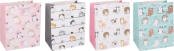Bolsa de regalo de papel L con motivo de gatitos 30 × 41,5 × 12 cm
