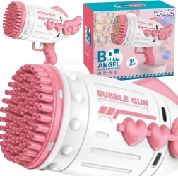 Woopie pistola de burbujas con 91 orificios rosa