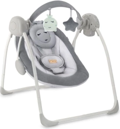 Hamaca mecedora con melodías MOMI Liss – gris