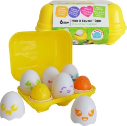 Tomy huevos chirriantes – clasificador de formas en caja amarilla