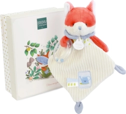 Set de regalo Zorrito de peluche Romarin con sonajero