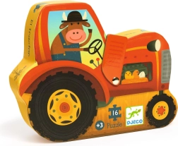 Djeco puzle en caja tractor 16 piezas