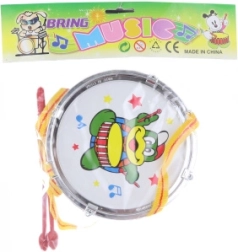 Tambor infantil con baquetas y correa