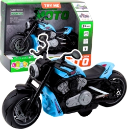 Motocicleta infantil con efectos de luz y sonido Azul