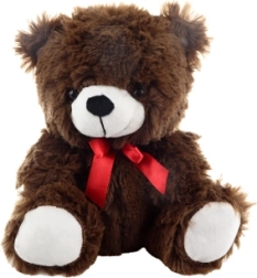 Osito de peluche con lazo rojo 25 cm