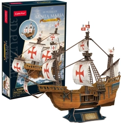 Puzzle 3D CubicFun Barco Santa Maria, 204 piezas