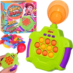 Juego rápido de burbujas pop it con inflado de globos