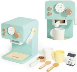 Cafetera de madera para niños 7 piezas Classic World