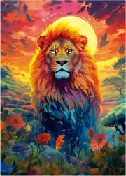 Educa Puzzle mirada intensa del majestuoso león 500 piezas