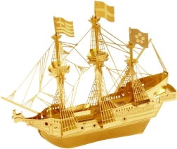 Modelo metálico 3D del barco GOLDEN HIND – edición dorada